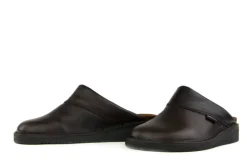Pantoffels^Amako Zweedse Muil Glad Bruin