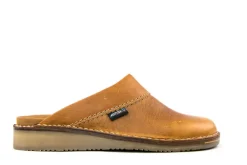 Pantoffels^Amako Zweedse Muilen Cognac Glad