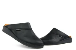 Pantoffels^Amako Zweedse Muilen Zwart Glad