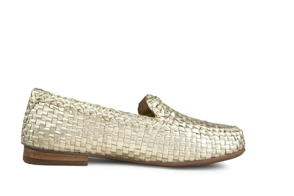 Loafers / Instappers^Ara Loafer Platin Metallic Vlecht