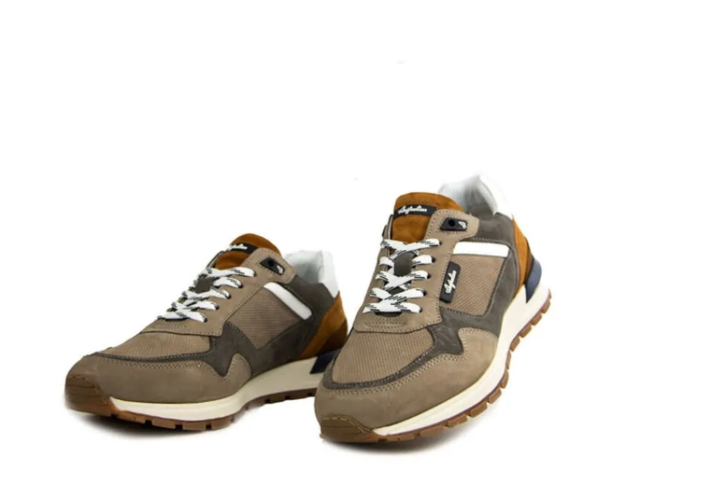 Sneakers^Australian Sneaker Novecento Grey Cognac White