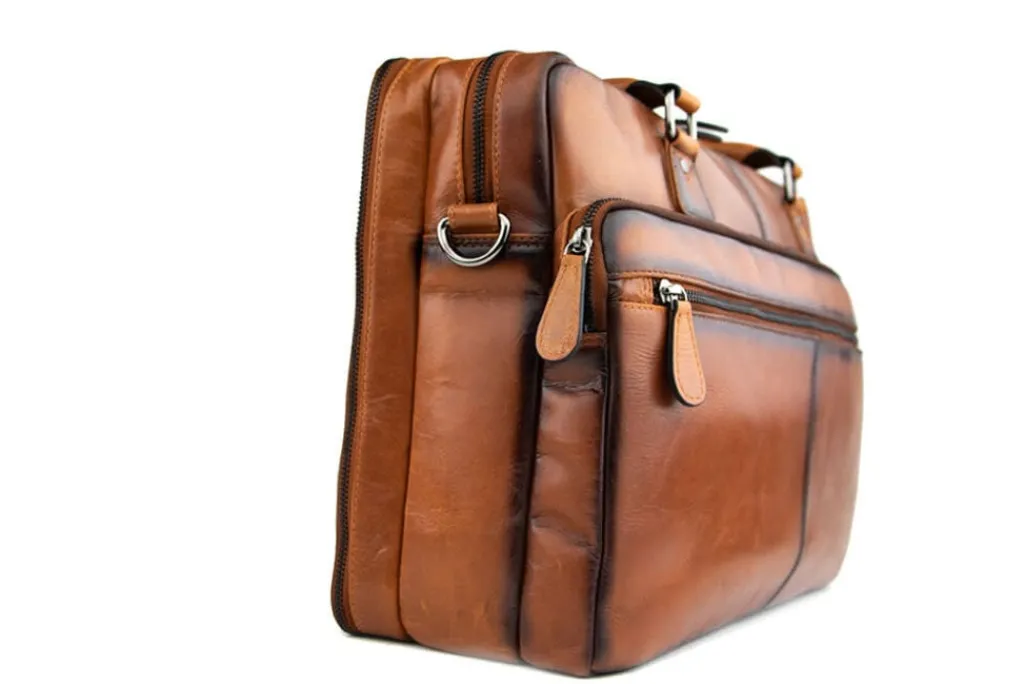Tassen | Herenaccessoires^Berkelmans Aktetas Cognac Calf