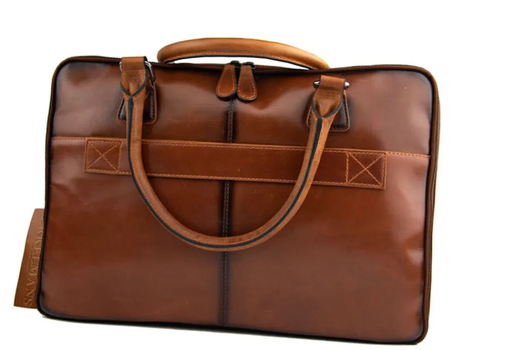 Tassen | Herenaccessoires^Berkelmans Aktetas Cognac Calf