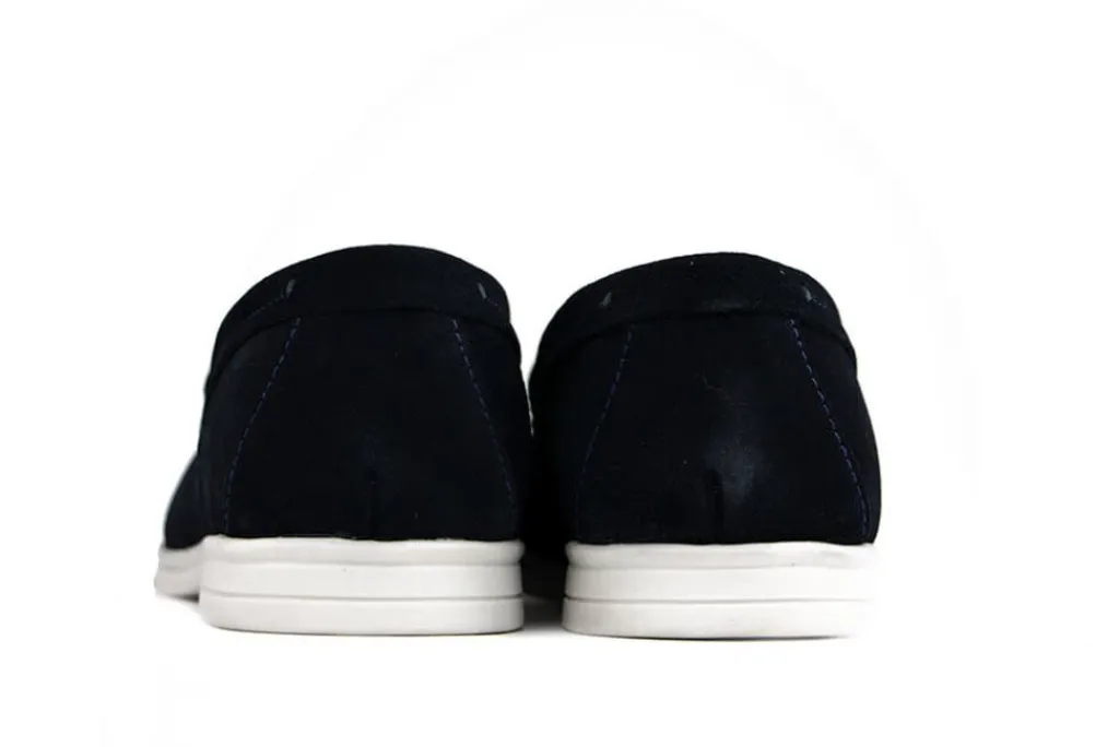 Loafers / Instappers^Berkelmans Loafer Ascari Navy Marino Suede