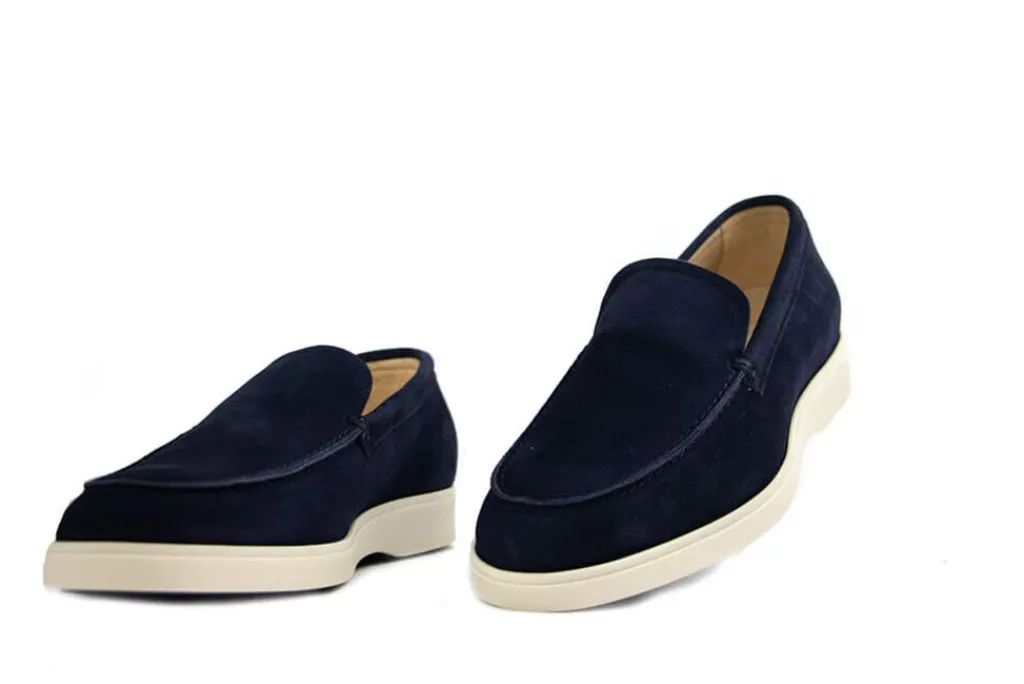 Loafers / Instappers^Berkelmans Loafer Palmeira Blue Suede