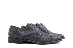Veterschoenen | Nette Schoenen^Berkelmans Veter Cartagena Reptile Black Grey