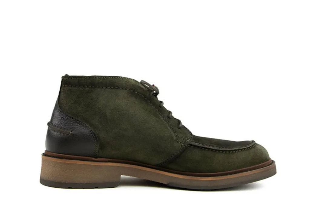 Veterboots En Bikerboot^Berkelmans Veterboot Nijvel Green Suède