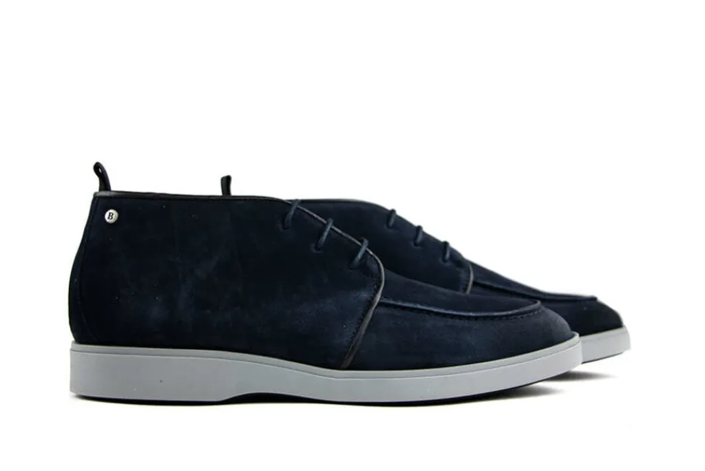 Veterboots En Bikerboot^Berkelmans Veterboots Jerez Navy Suede