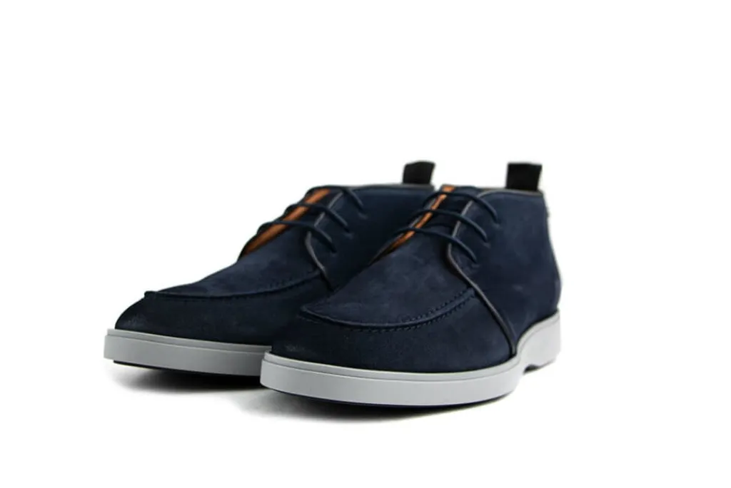 Veterboots En Bikerboot^Berkelmans Veterboots Jerez Navy Suede