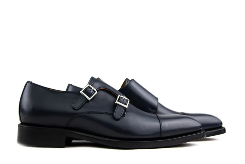Gespschoenen | Nette Schoenen^Berwick Gespschoenen Blauw Boxcalf