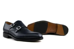 Gespschoenen | Nette Schoenen^Berwick Gespschoenen Blauw Boxcalf