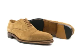 Veterschoenen | Nette Schoenen^Berwick Veter Softy Cognac Suede