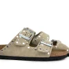 Sandalen En Slippers | Slippers^Birkenstock Arizona Rivet Border Taupe Narrow