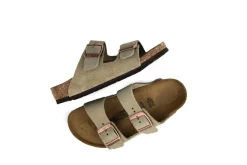 Slippers | Sandalen En Slippers^Birkenstock Arizona Taupe Suede Narrow