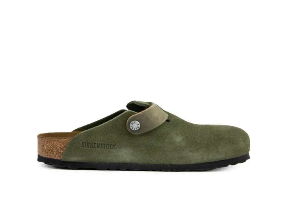 Slippers | Sandalen En Slippers^Birkenstock Boston LEVE Thyme Suede
