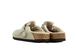 Slippers | Sandalen En Slippers^Birkenstock Boston Shearing LEVE Taupe Suede