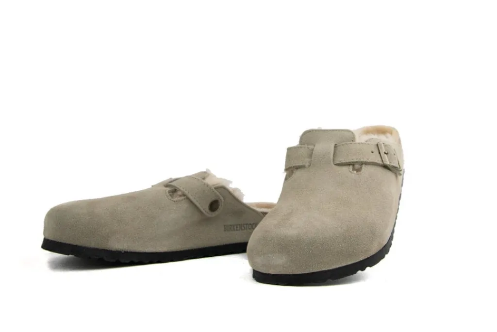 Slippers | Sandalen En Slippers^Birkenstock Boston Shearling LEVE Taupe