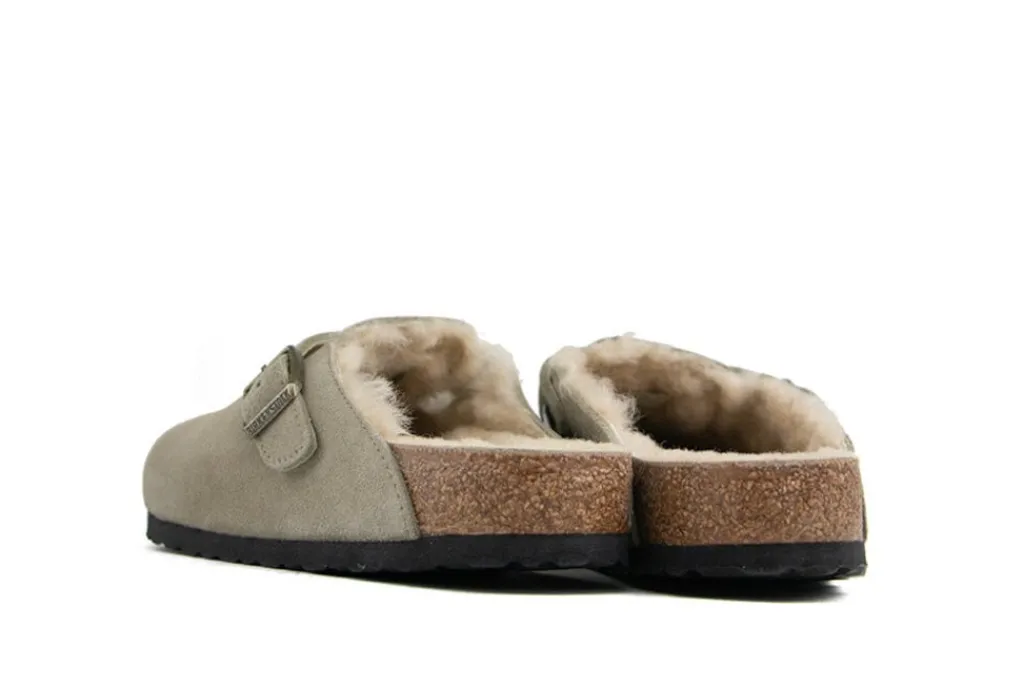 Slippers | Sandalen En Slippers^Birkenstock Boston Shearling LEVE Taupe