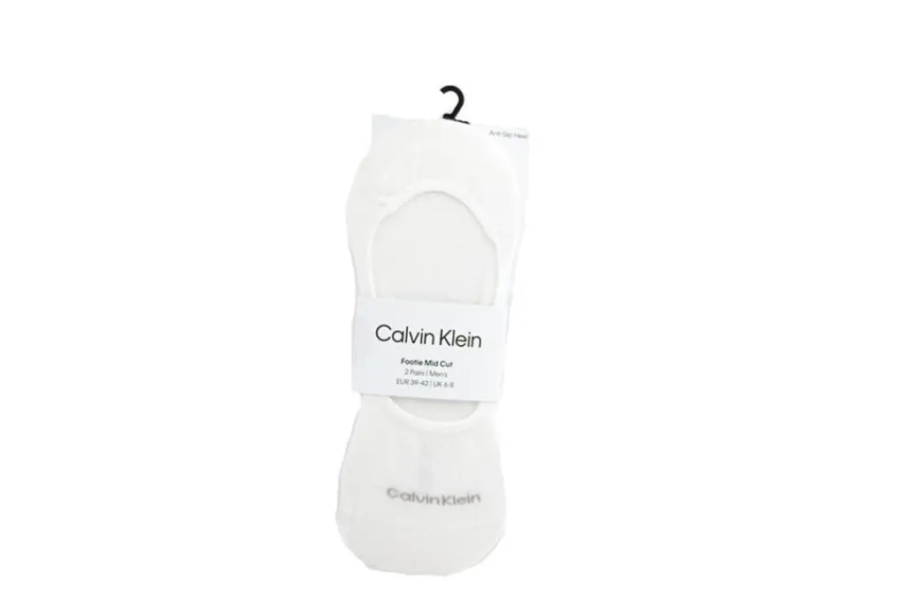 Sokken | Herenaccessoires^Calvin Klein Men Footie Mid Cut White
