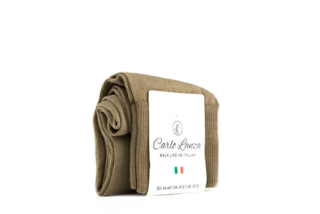 Sokken | Herenaccessoires^Carlo Lanza Sok Beige Brown Cotton