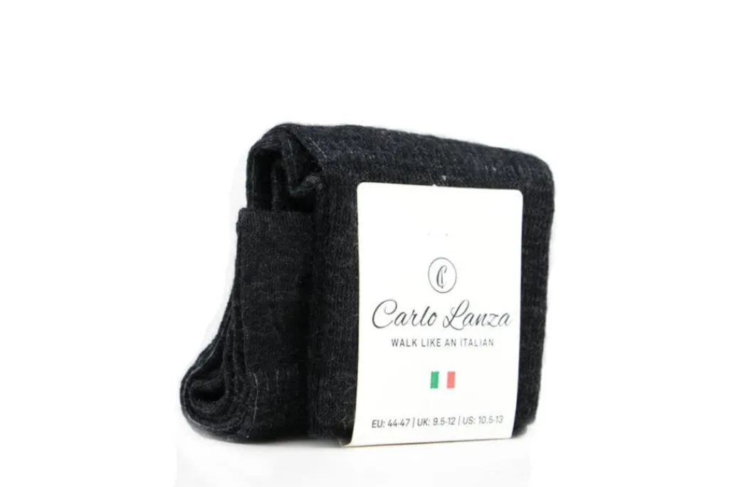 Sokken | Herenaccessoires^Carlo Lanza Sok Donkergrijs Wol