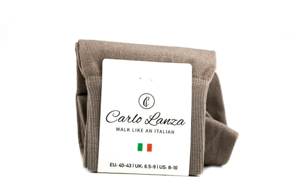 Sokken | Herenaccessoires^Carlo Lanza Sok Taupe Cotton