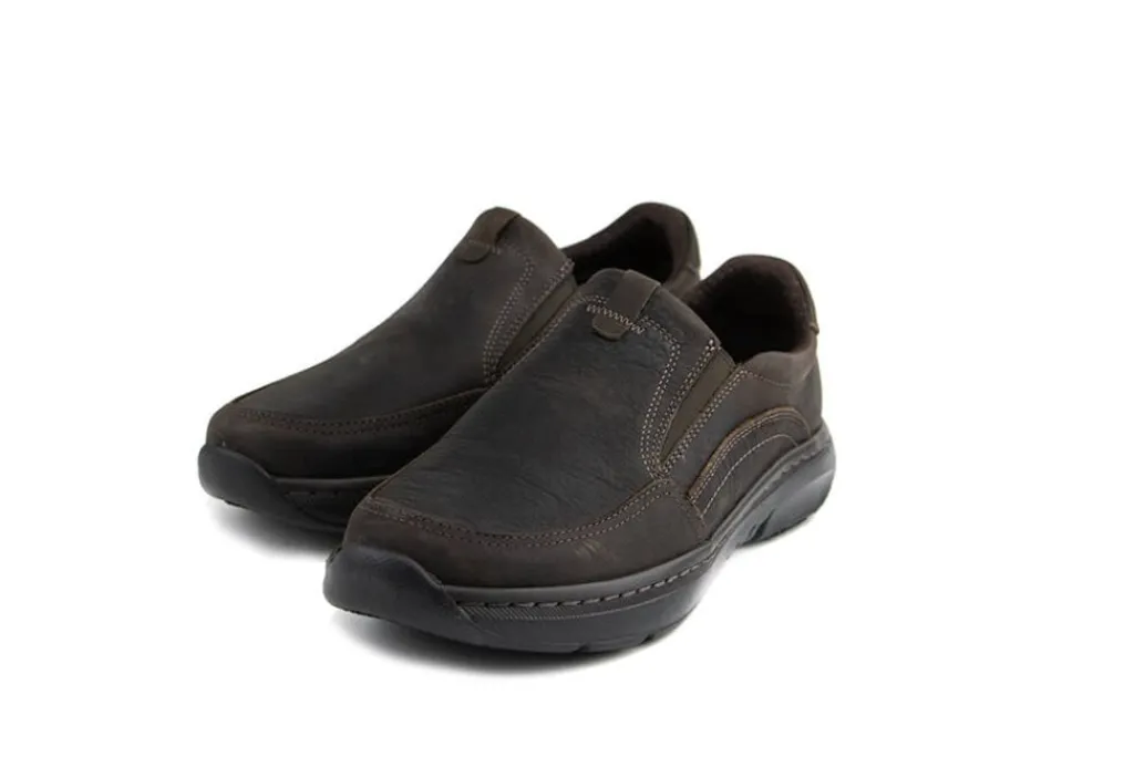 Instappers | Loafers / Instappers^Clarks Instappers Pro Step Dark Tan Leather