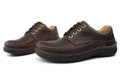 Veterschoenen^Clarks Nature Three Mahogny Leather