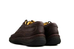 Veterschoenen^Clarks Nature Three Mahogny Leather