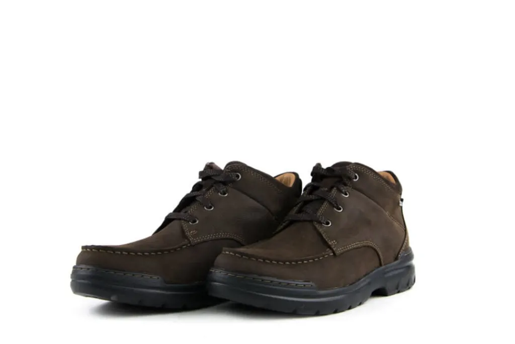 Veterschoenen^Clarks Rockie 2 Higtx Bruin Nubuck