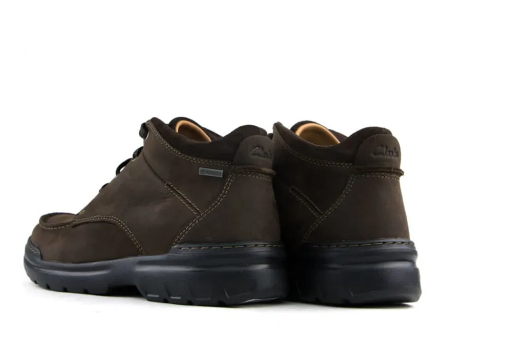 Veterschoenen^Clarks Rockie 2 Higtx Bruin Nubuck