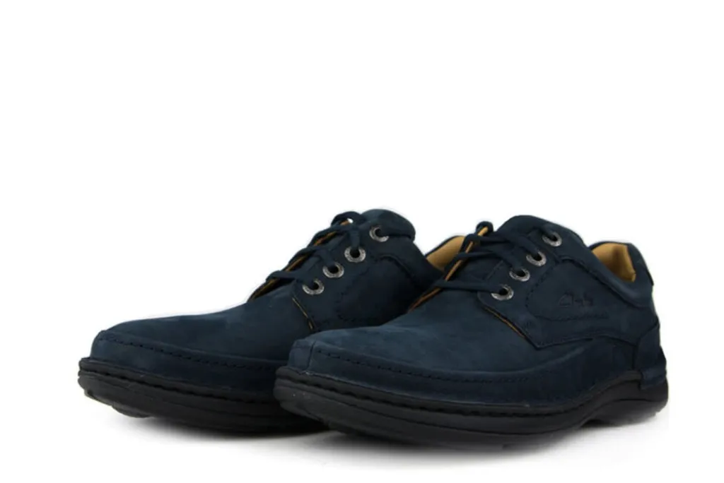 Veterschoenen^Clarks Veter Nature Three Navy Three