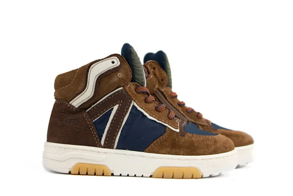 Sneakers^CLIC Hoge Sneaker Mogano Sigaro