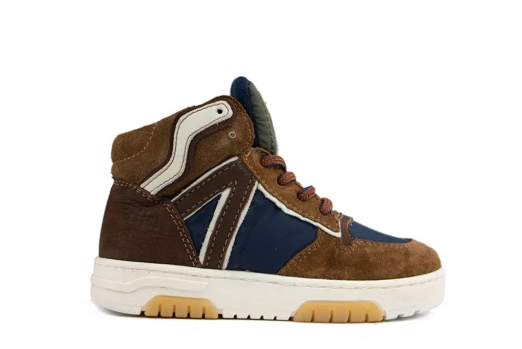 Sneakers^CLIC Hoge Sneaker Mogano Sigaro
