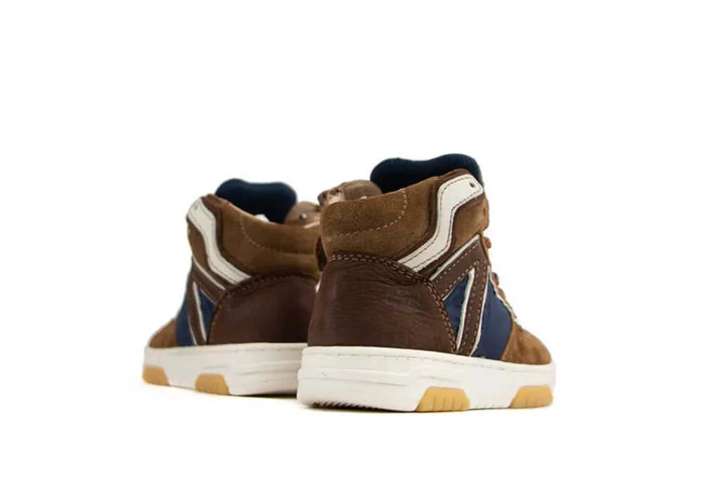 Sneakers^CLIC Hoge Sneaker Mogano Sigaro