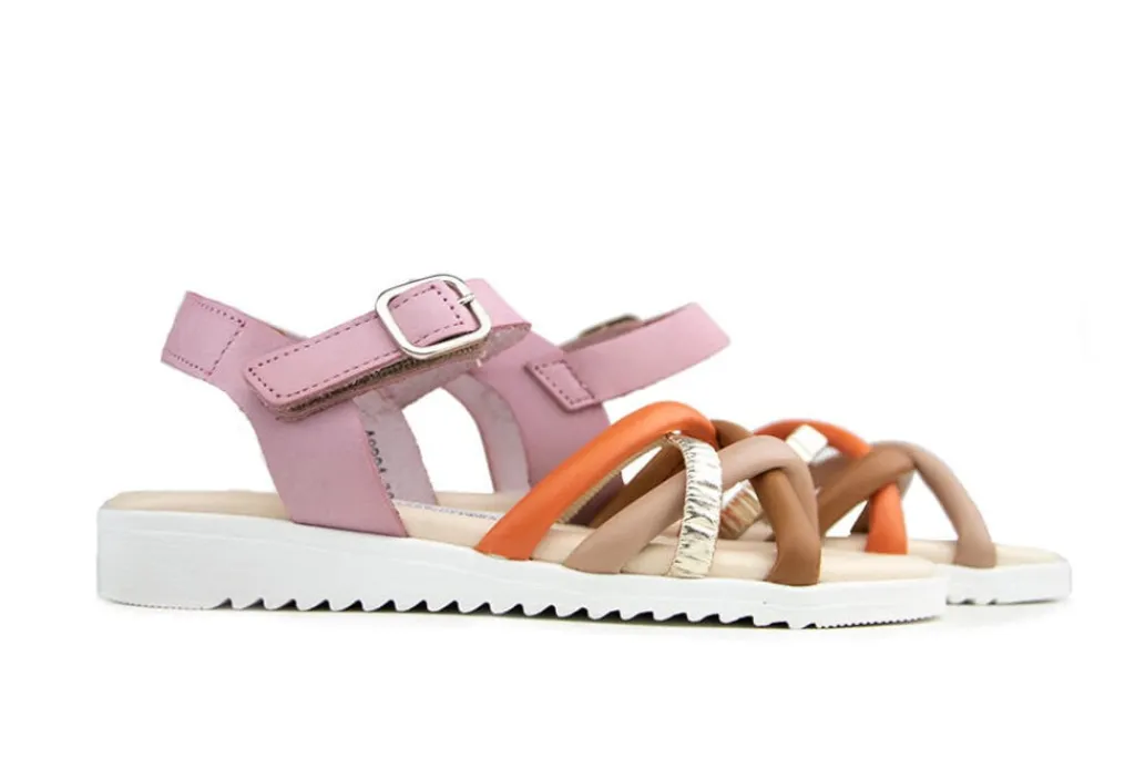 Sandalen En Slippers | Sandalen^Develab Sandaal Orange Multi Fantasy