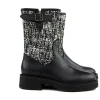 Veterboots En Bikerboots^DL-Sport DL Sport Bikerboot Vitello Nero Chanel