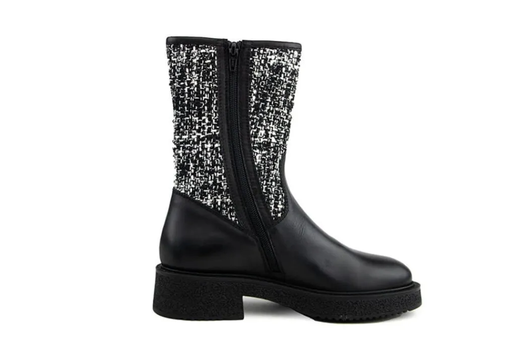 Veterboots En Bikerboots^DL-Sport DL Sport Bikerboot Vitello Nero Chanel