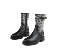 Veterboots En Bikerboots^DL-Sport DL Sport Bikerboot Vitello Nero Chanel