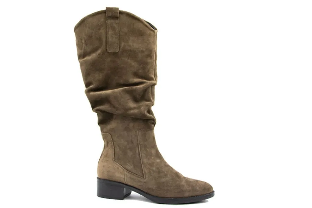 Laarzen | Wijdte H^Durea Laars Khaki Suede H-leest