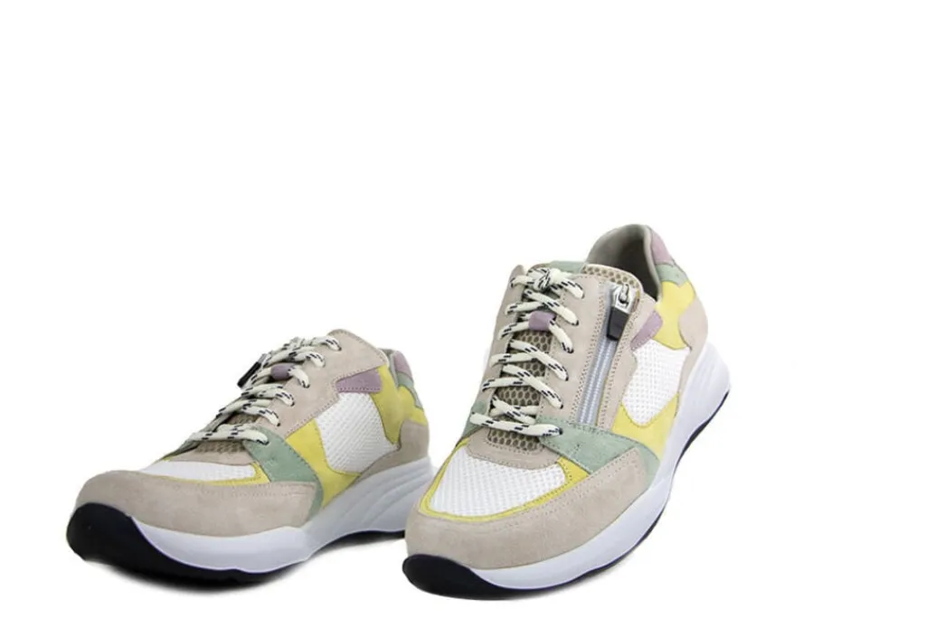 Sneakers | Wijdte H^Durea Sneaker Avorio Geel Wit Groen Taupe Lilla