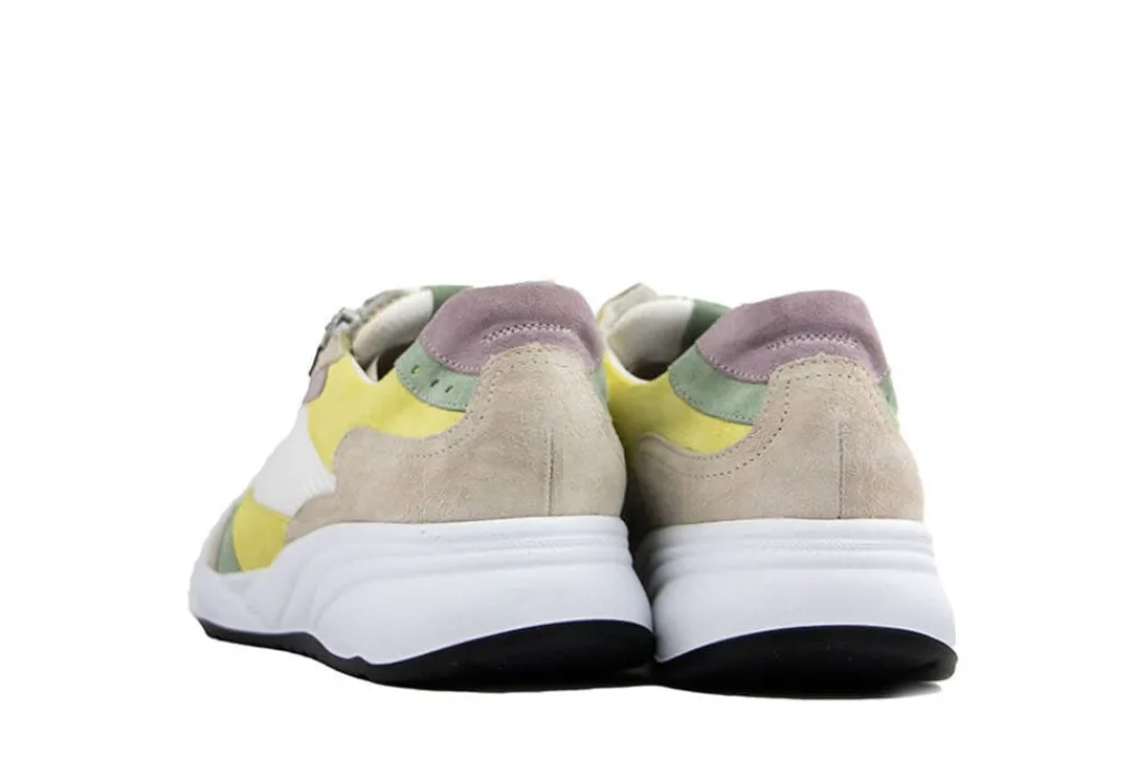 Sneakers | Wijdte H^Durea Sneaker Avorio Geel Wit Groen Taupe Lilla