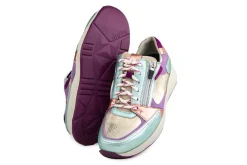 Sneakers | Wijdte K^Durea Sneaker Groen Lilla Goud Metaal K