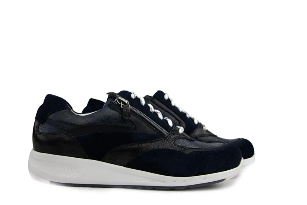 Sneakers | Wijdte K^Durea Sneaker Marine Zwart