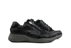 Sneakers | Wijdte K^Durea Sneaker Zwart Kroko K