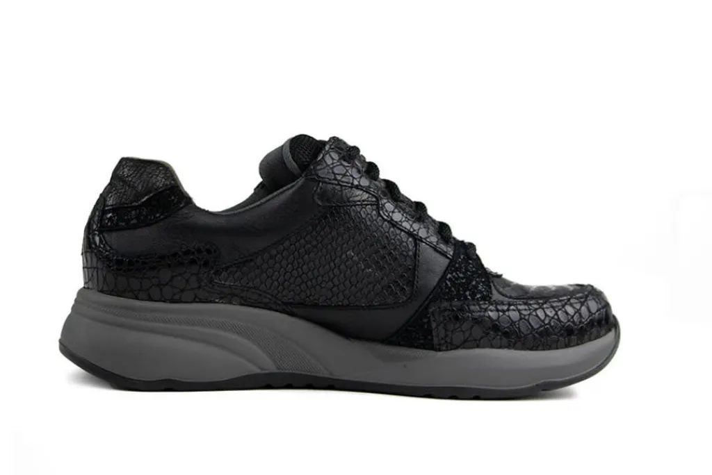 Sneakers | Wijdte K^Durea Sneaker Zwart Kroko K