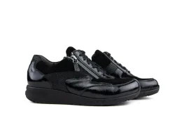 Sneakers | Wijdte K^Durea Sneaker Zwart Lak Suède K