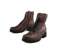 Veterboots En Bikerboots | Wijdte K^Durea Veterboot Brandy Leer K-leest