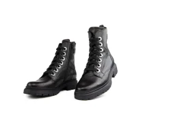 Veterboots En Bikerboots | Wijdte H^Durea Veterboot Cognac Print H