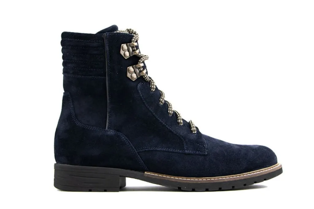 Veterboots En Bikerboots | Wijdte K^Durea Veterboot Marine Zwart K-leest